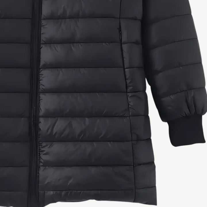 Stilla | Dame Hoodie Puffermantel med Sherpa-for.