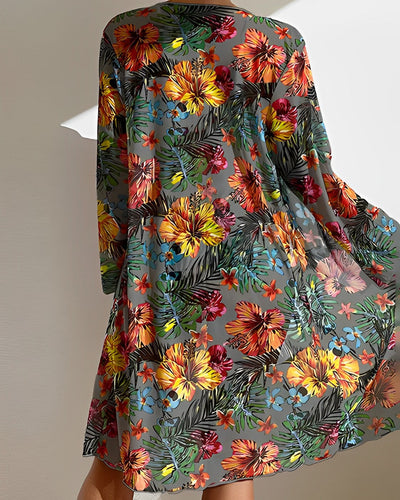 Skovae | Bikini sæt med høj talje og tropisk print til damer