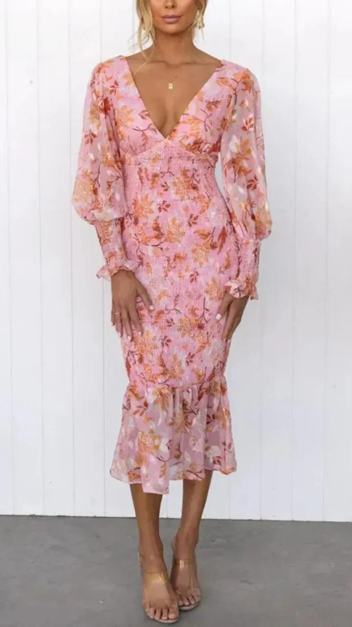 Stilla | Blomsterprint Boho Kjole