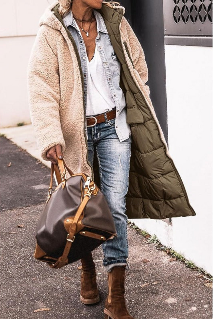 Stilla | Vendbar Parka Med Foder Af Pels