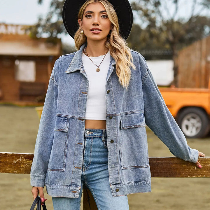 Stilla | Denimcharm Klassisk Vintage Denim Jakke til Dame
