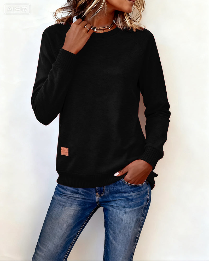 Stilla | Lækkert Sweatshirt med Rund halsudskæring