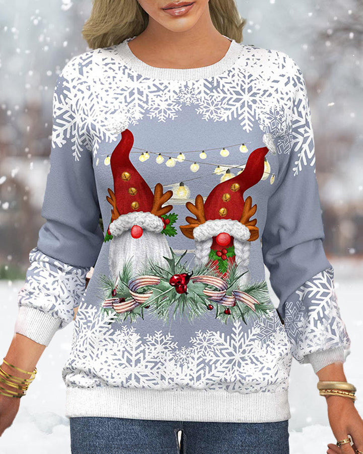 Stilla | Sweatshirt med raglanærmer i julemotiv
