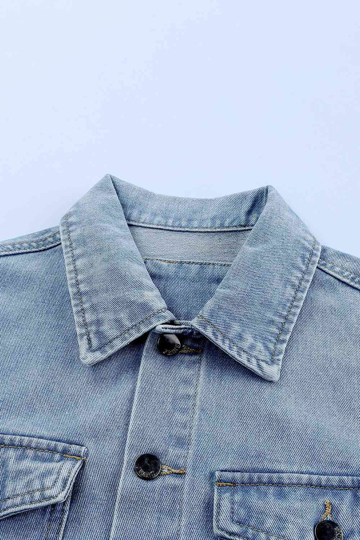 Stilla | Denimjakke Med Nedtonet Krave