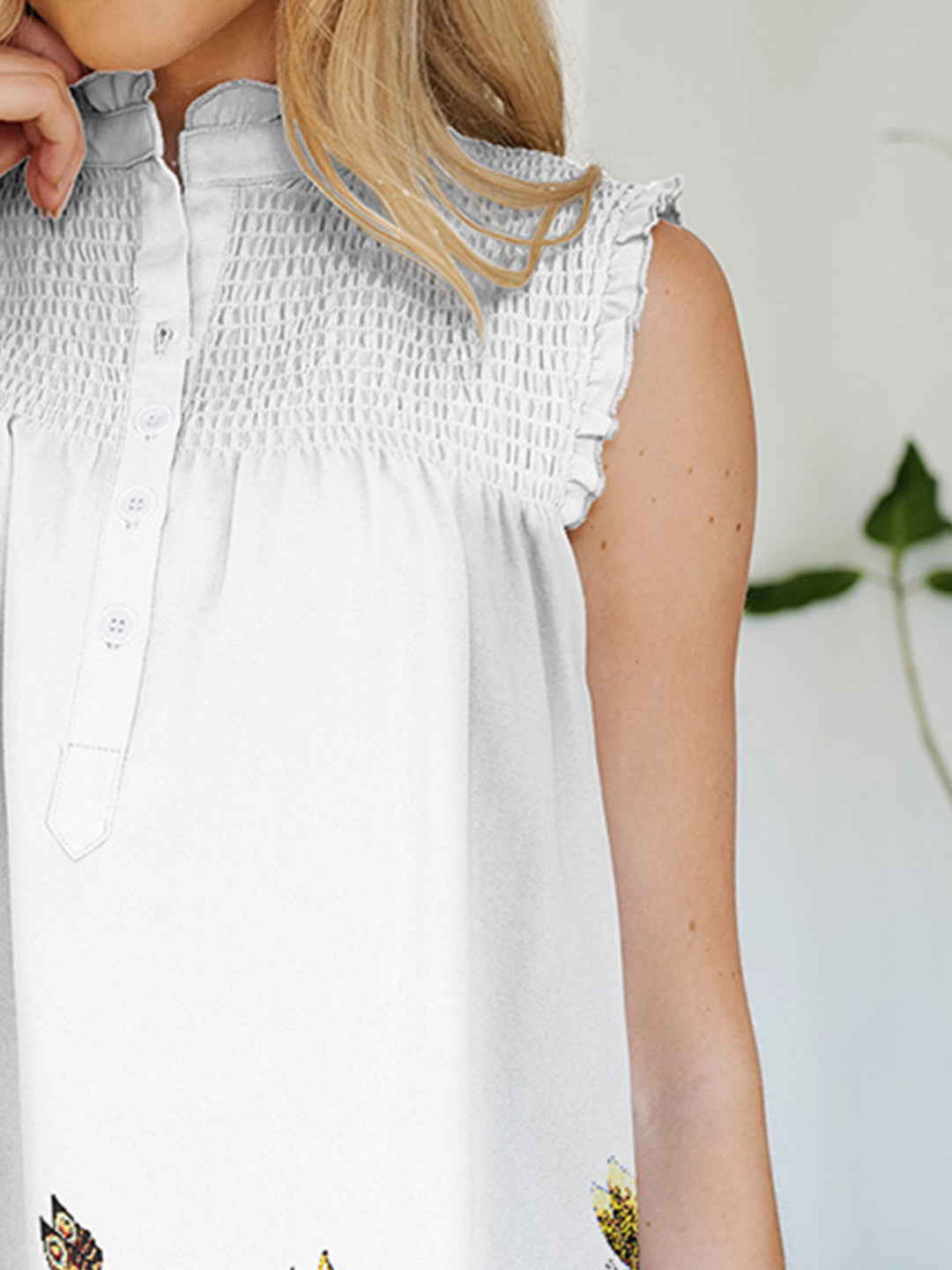 Stilla | Printet Mock Neck Top