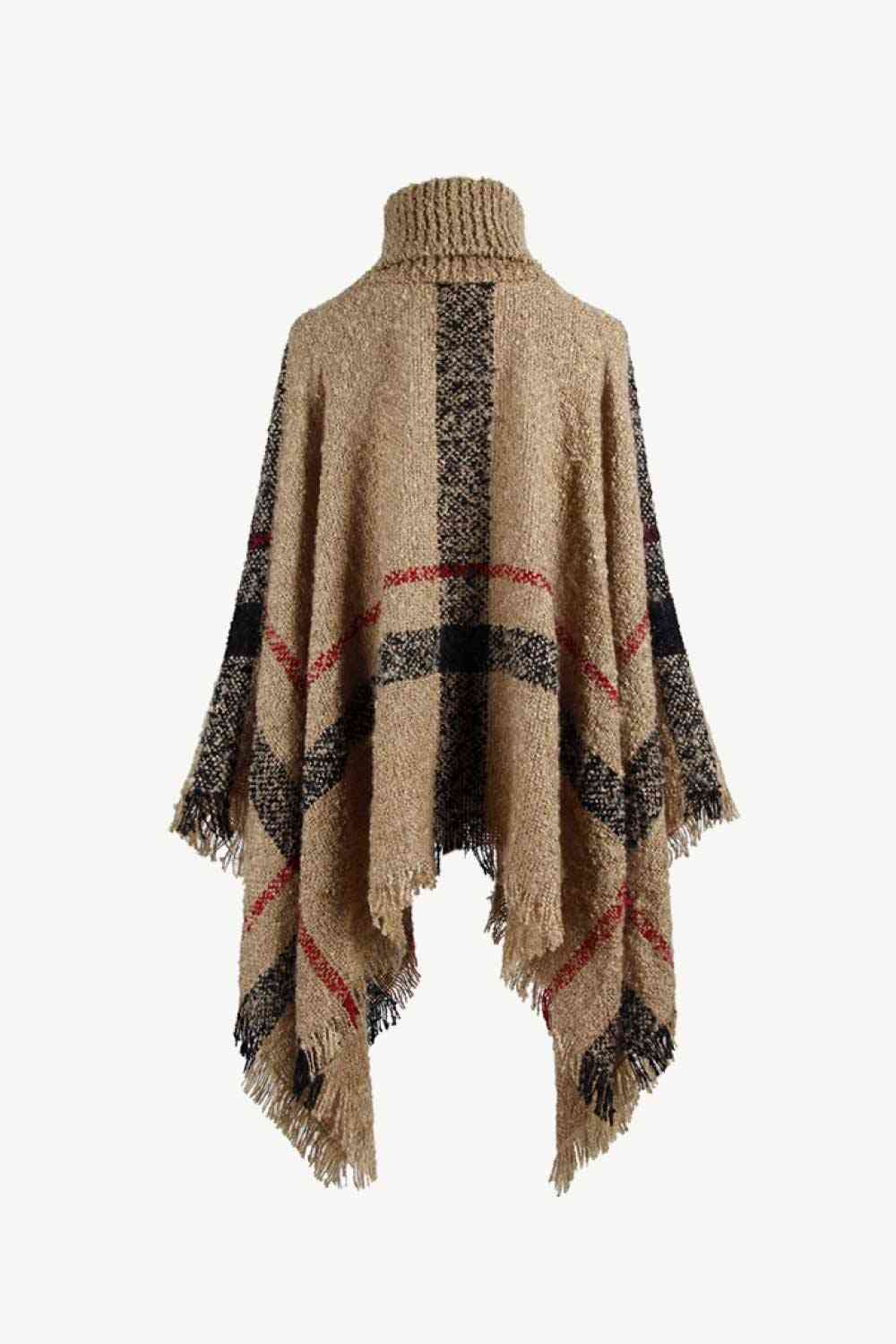 Stilla | Turtleneck Raw Hem Poncho