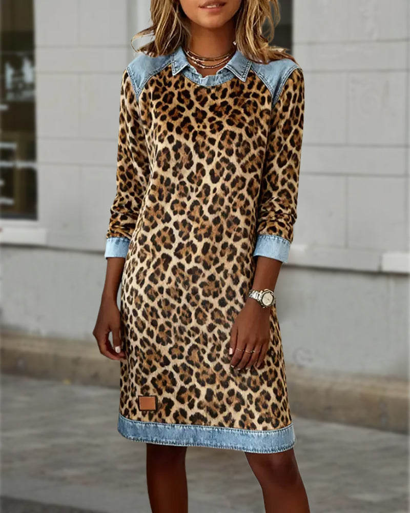 Stilla | Revers leopardmønster shift