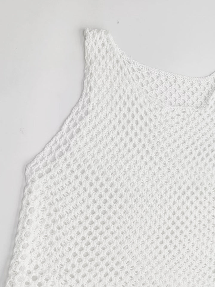 Stilla | Hem Hollow Out Slevless Cover up