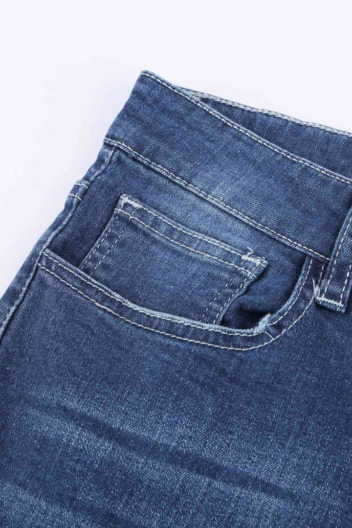 Stilla | Høj Talje Distressed Hem Detail Jeans