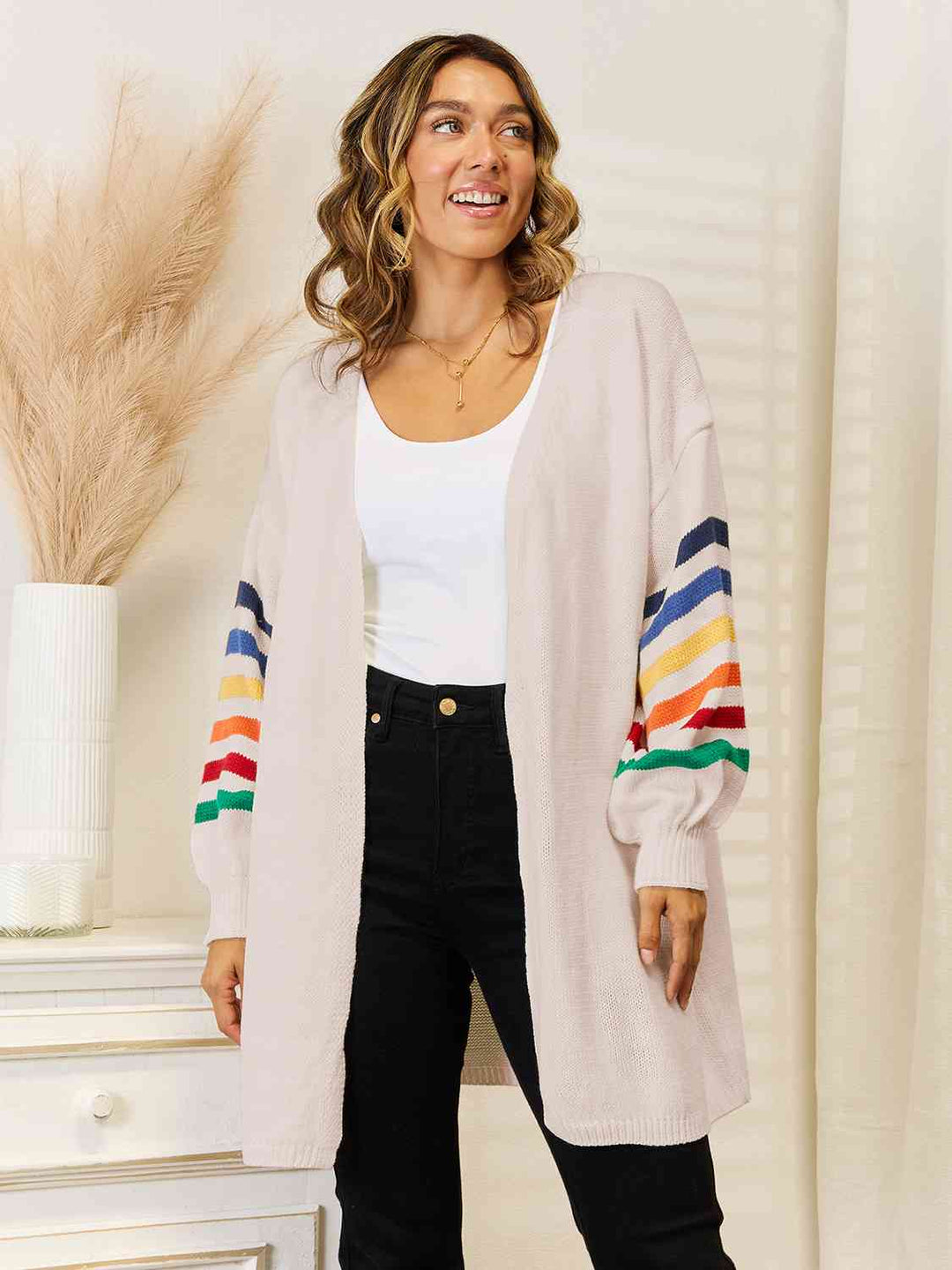 Stilla | Åben Front Sænket Skulder Cardigan