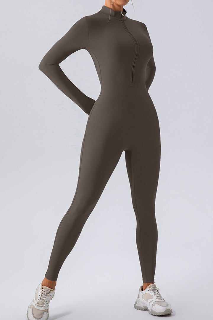 Stilla | Zip Mock Hals Aktiv Jumpsuit