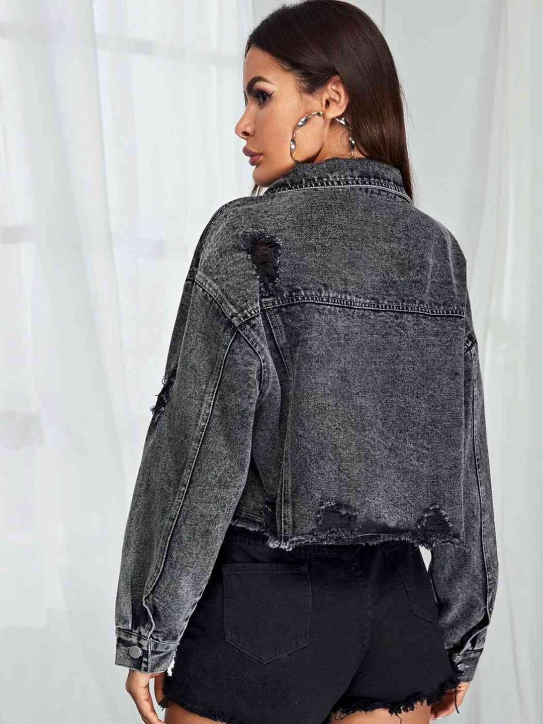 Stilla | Skulderkrave Denim Jakke