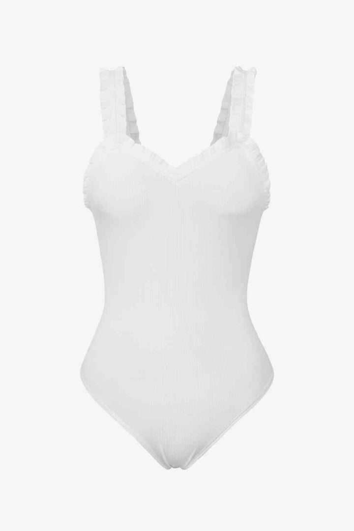Stilla | Ruffle Trim Ærmeløs Bodysuit