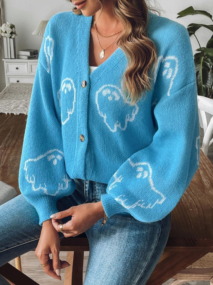 Stilla | V Hals Faldet Skulder Cardigan