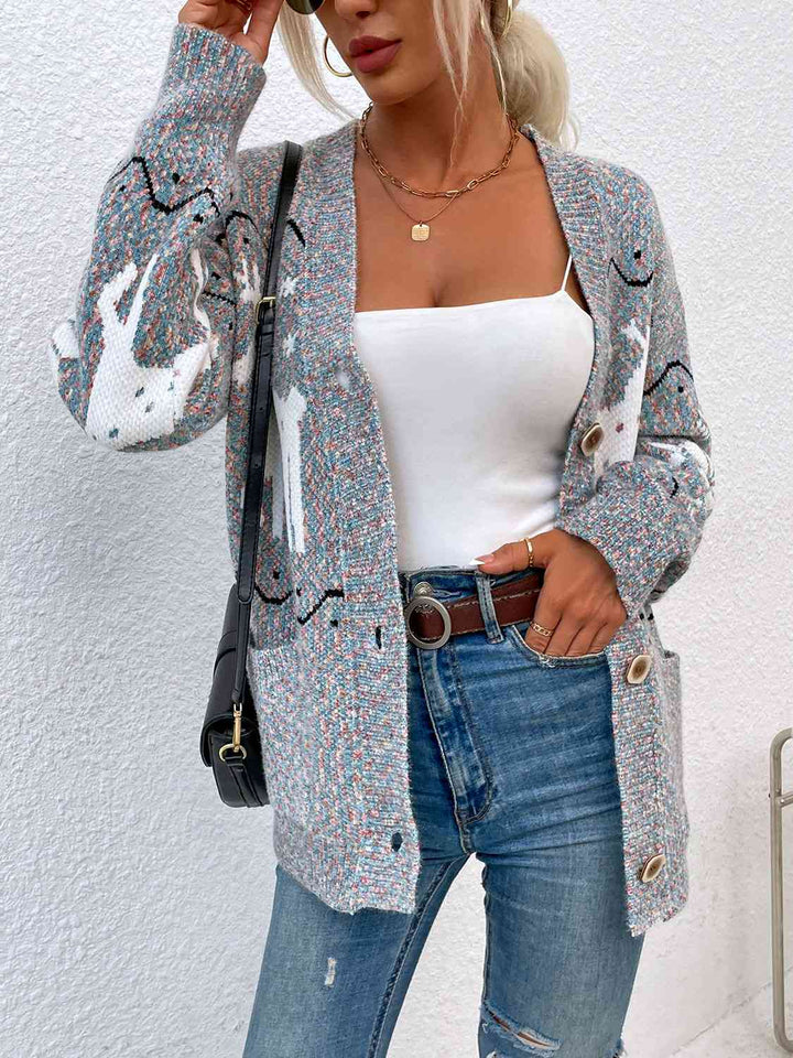 Stilla | Knappende Cardigan Med Lommer