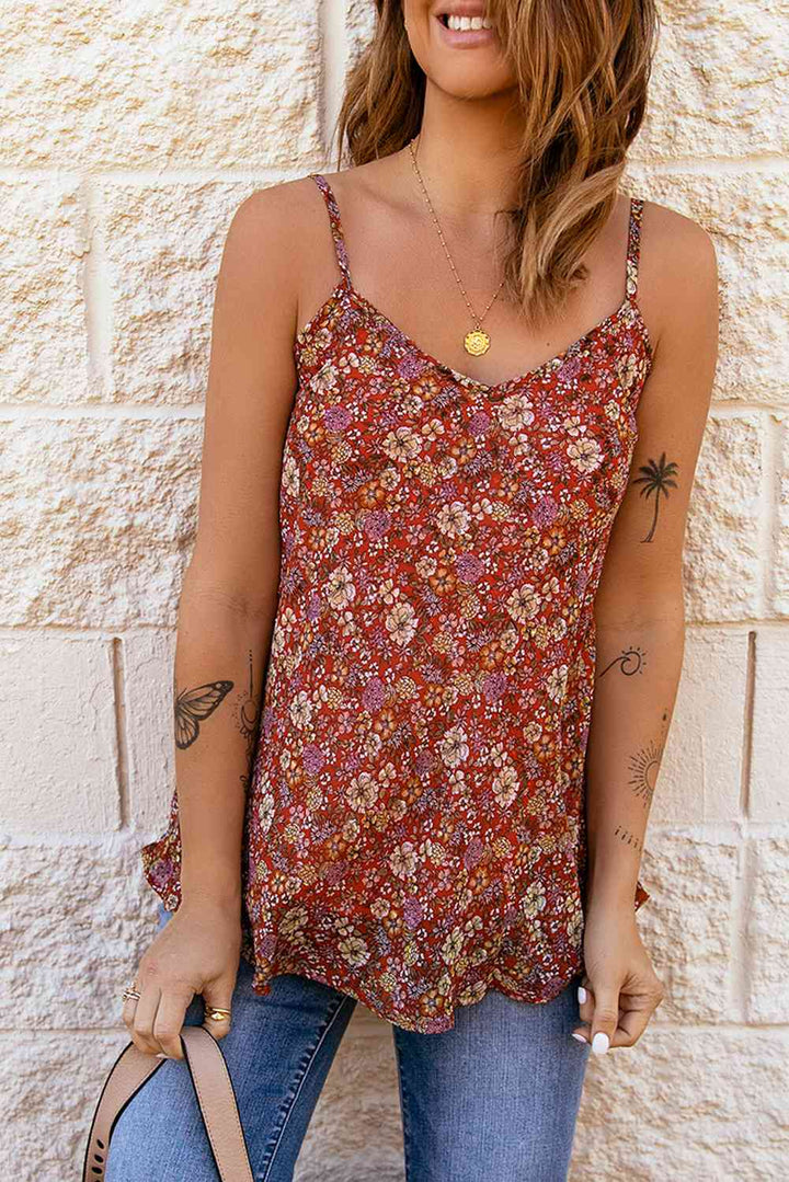 Stilla | Floral V-hals Spaghetti Strop Cami