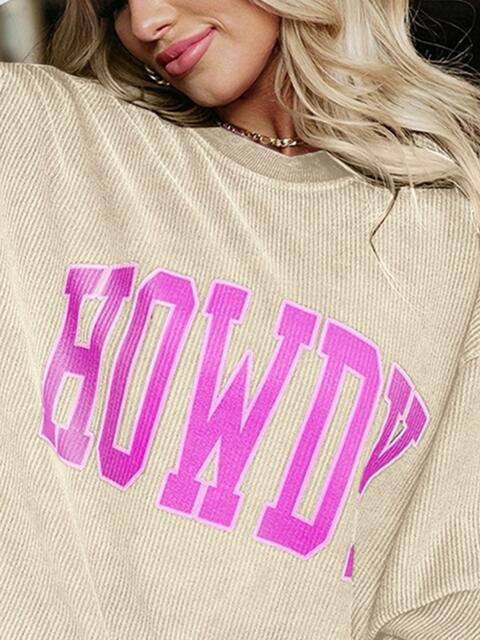 Stilla | Størrelse Howdy Grafik Rund Hals Sweatshirt