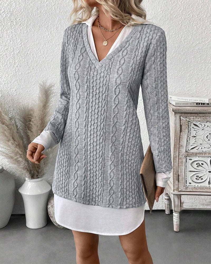 Stilla | Skjorte krave Fake To-delt Strikket