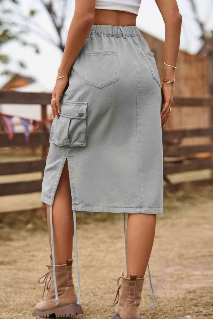 Stilla | Denim Cargo Skirt