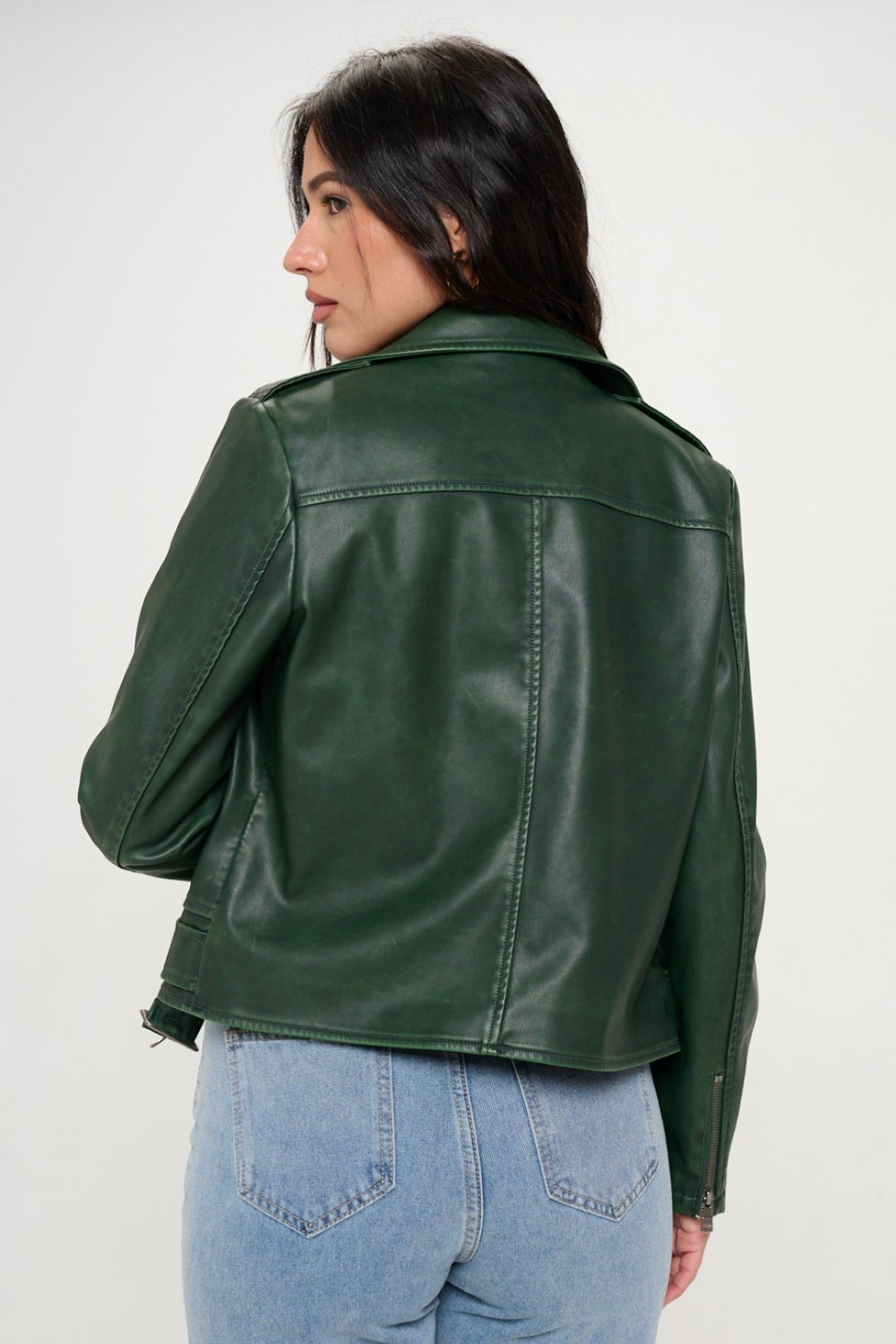 Stilla | LA Zip Up Bikerjakke med Belte