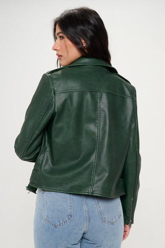 Stilla | LA Zip Up Bikerjakke med Belte