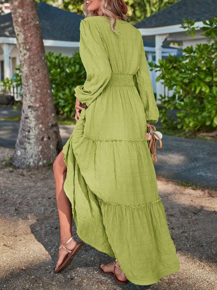 Stilla | Talje V-hals Maxi Kjole