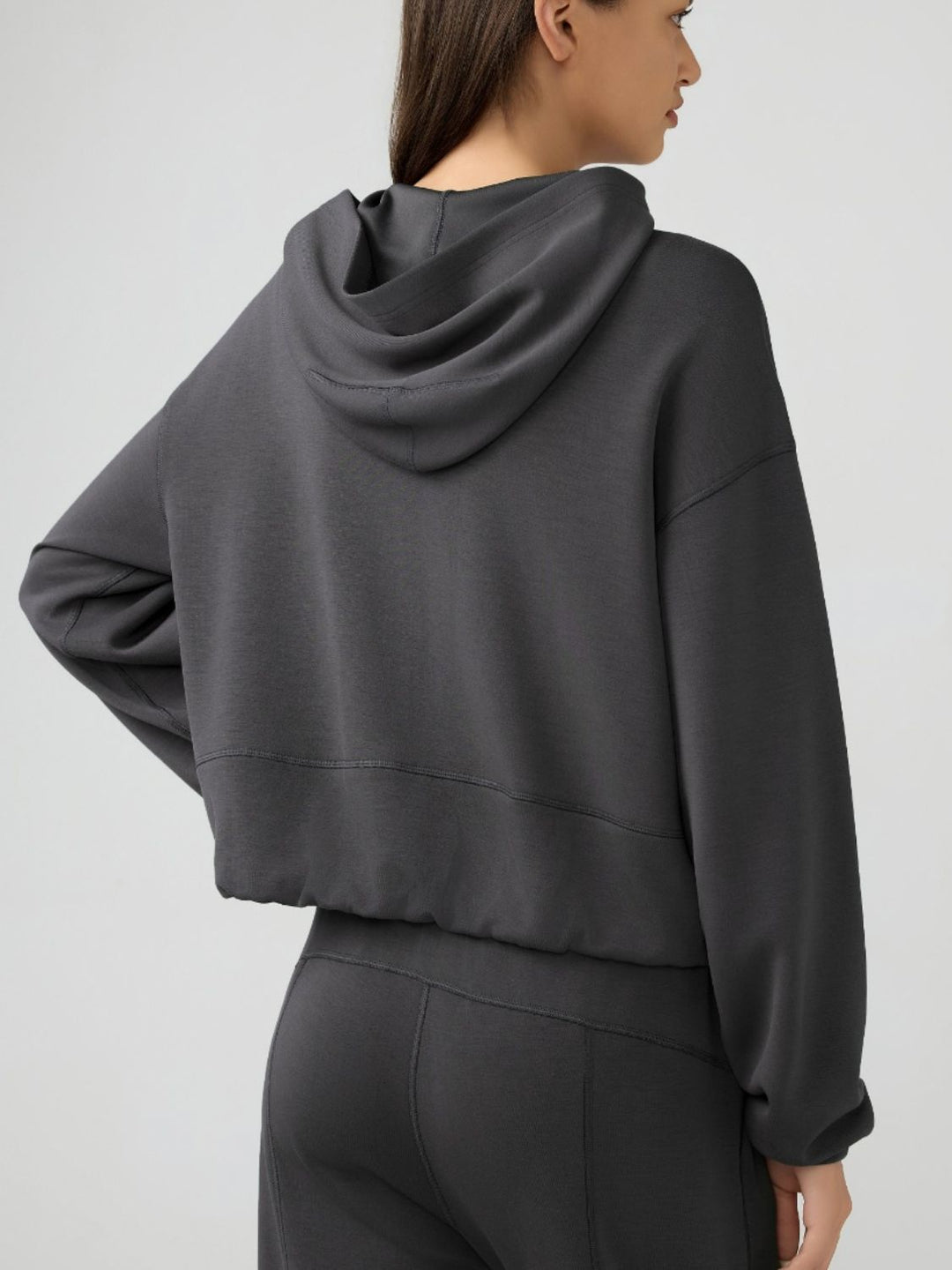 Stilla | Zip Up Dropped Shoulder Active Hooded