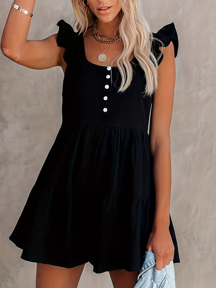 Stilla | Størrelse Ruffled Scoop Neck Uden Ærmer Romper
