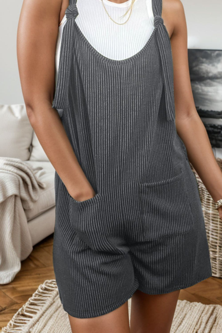 Stilla | Hals Stribet Bred Strop Romper