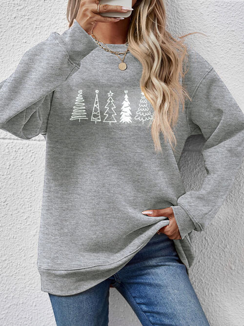 Stilla | Træ Grafik Drop Skulder Sweatshirt