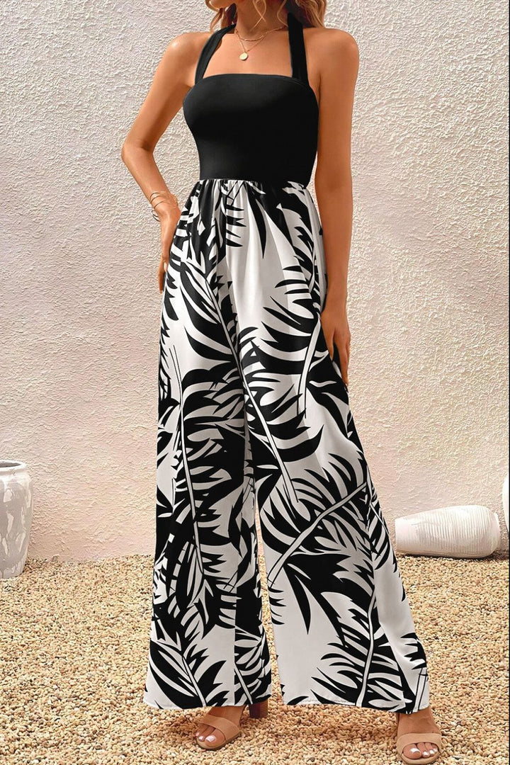 Stilla | Halterneck Wide Leg Jumpsuit
