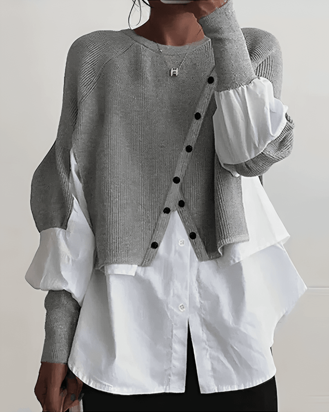 Stilla | Patchwork Langærmet Skjorte