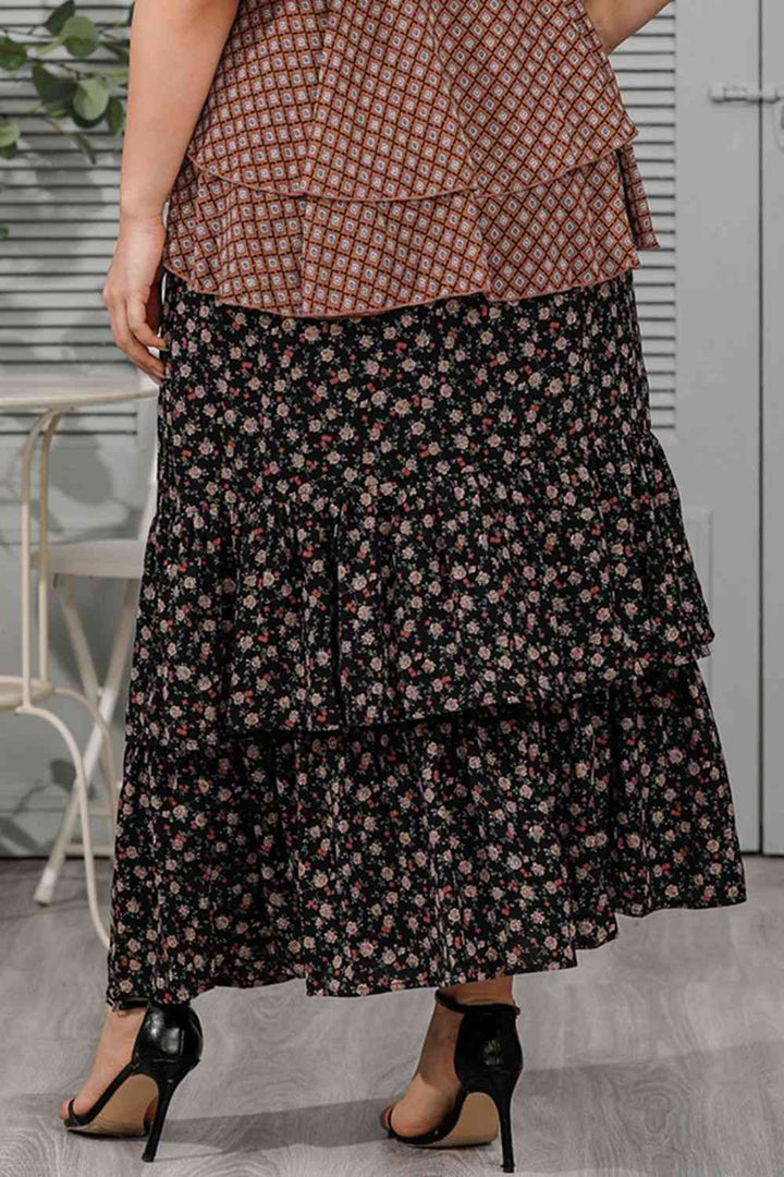 Stilla | Størrelse Ditsy Floral Laget Maxi Skirt