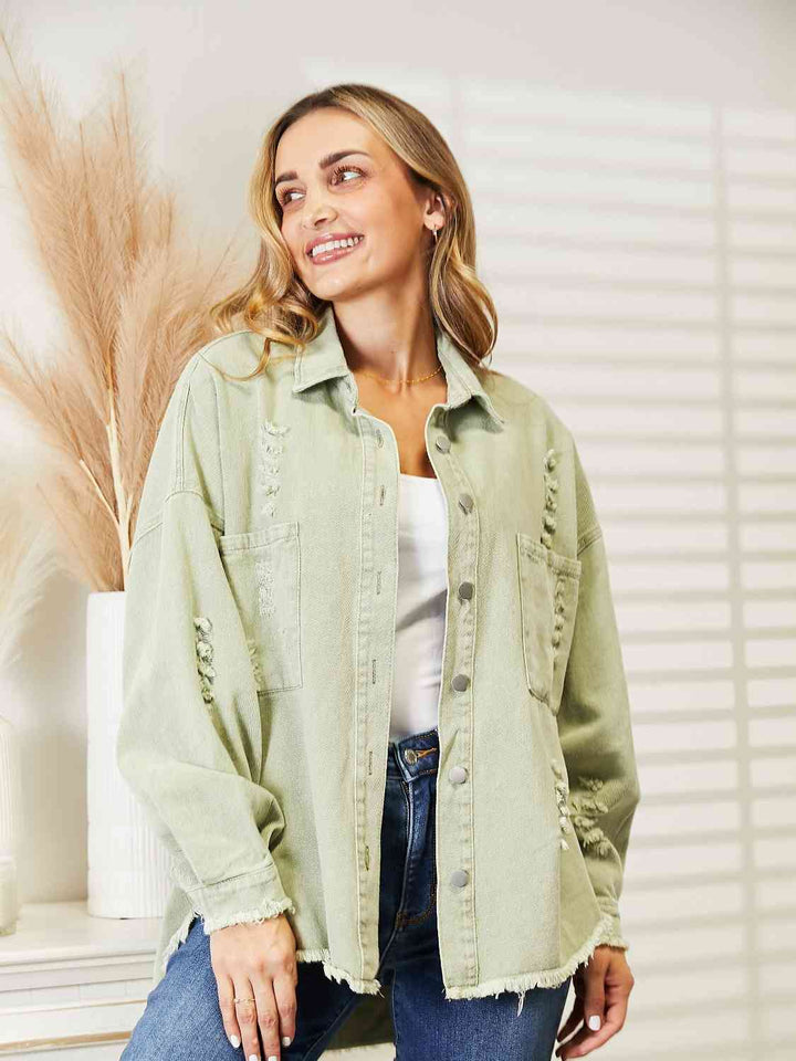 Stilla | Raw Hem Denim Jakke