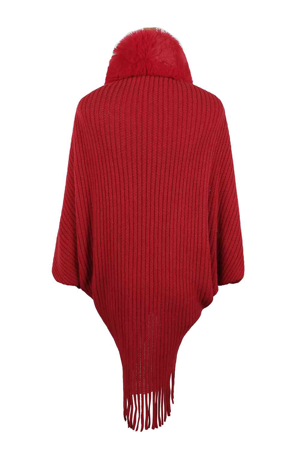 Stilla | Detaljeret Langærmet Ribbet Poncho