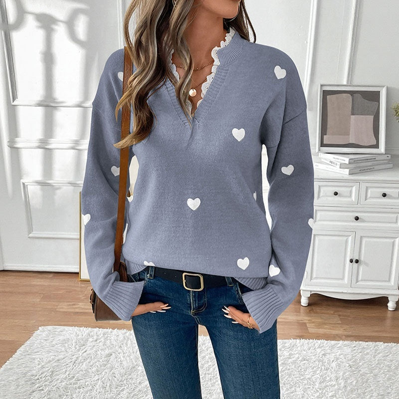 Stilla | Love Hals Sweater til Kvinder