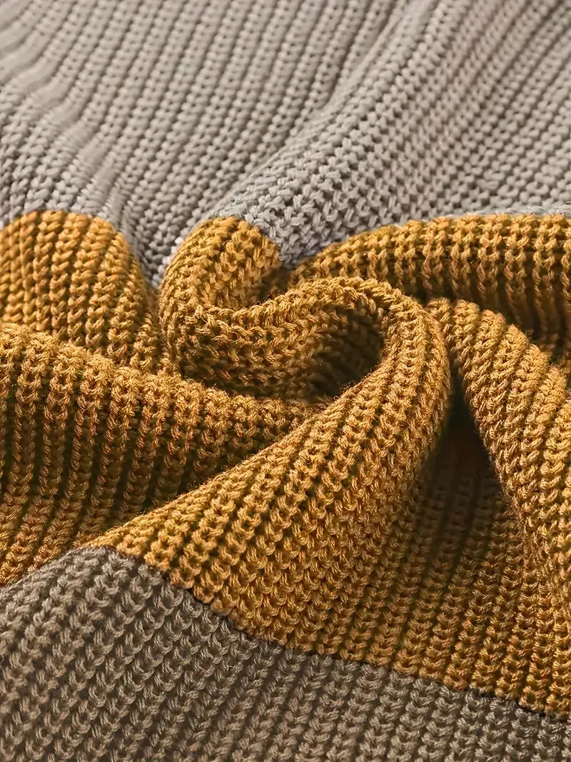 Stilla | Rundhals Pullover Dame I Multifarvet Strikmateriale