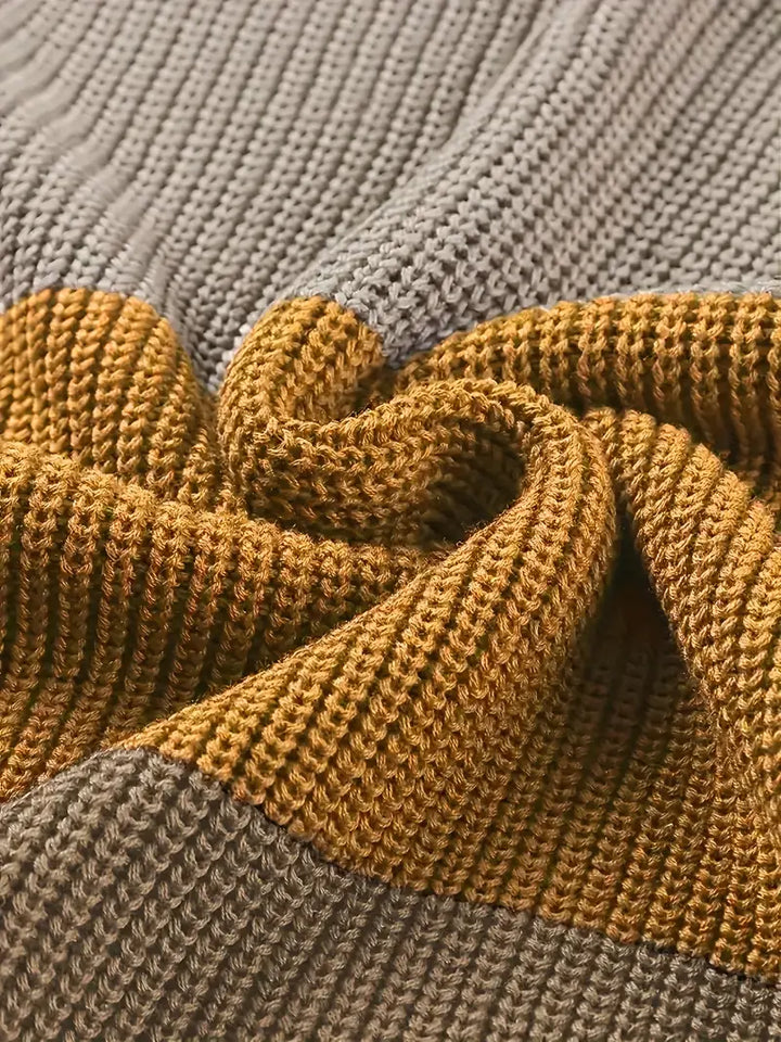 Stilla | Rundhals Pullover Dame I Multifarvet Strikmateriale