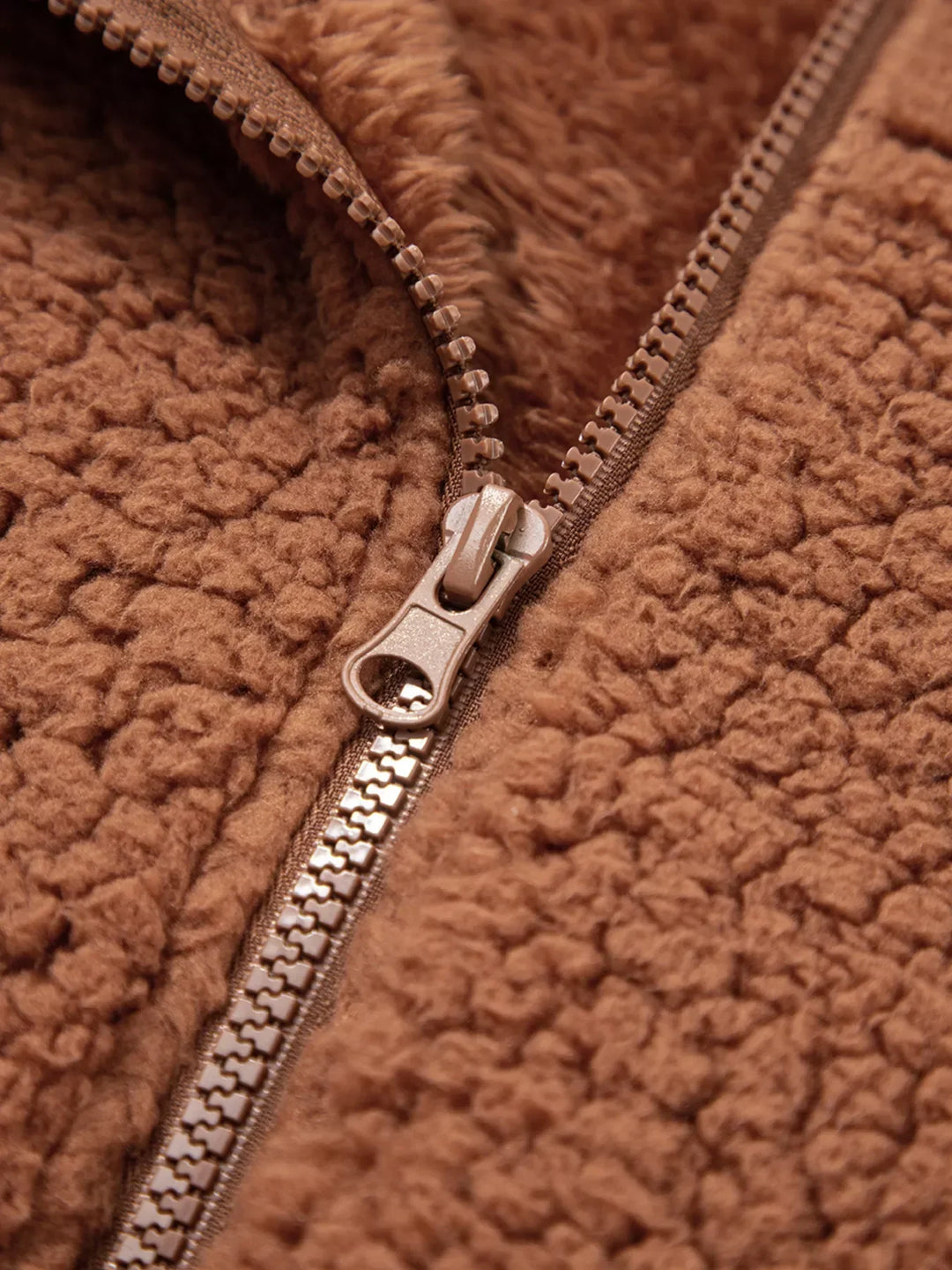 Stilla | Dame Relaxed Fit Zip Up Teddyjakke