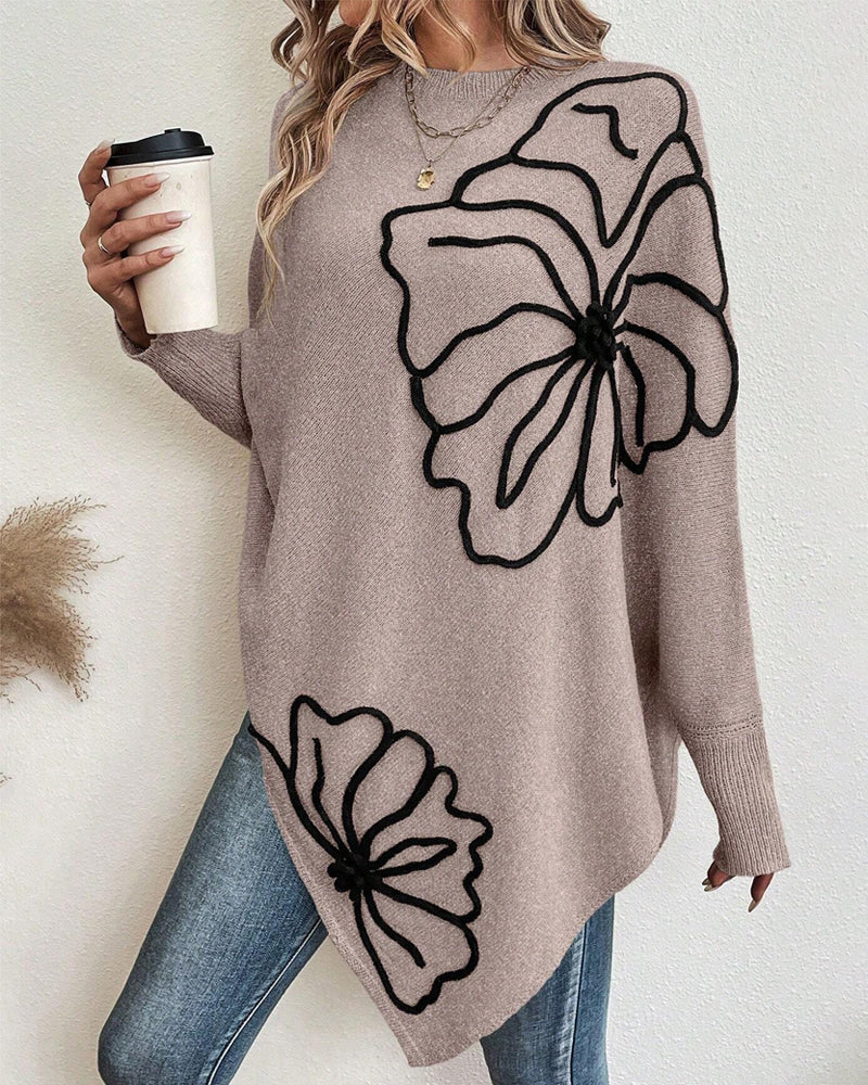 Stilla | Bred sweatshirt med flagermusærmer