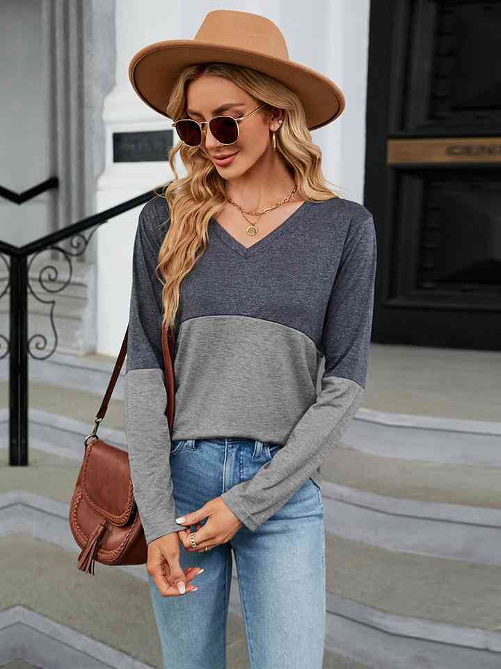 Stilla | Neck Langærmet T-shirt To-tone