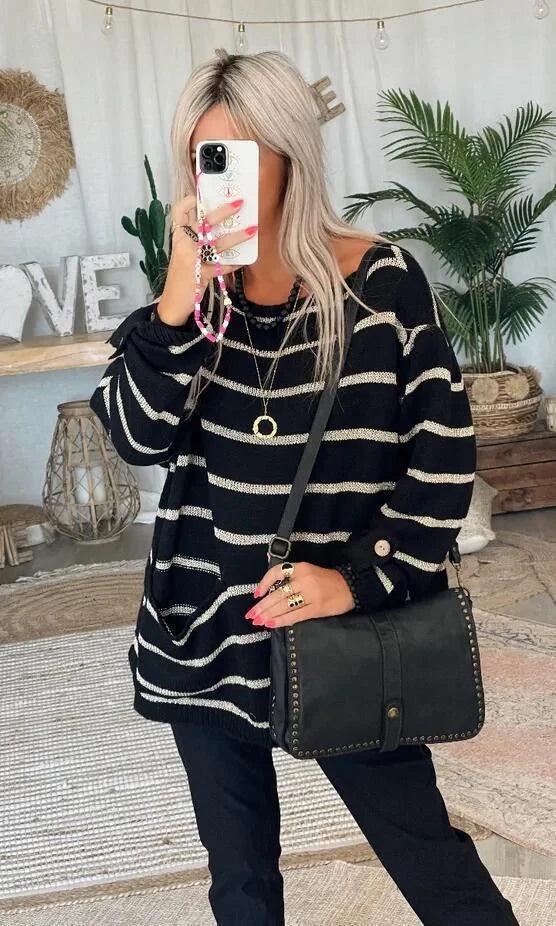 Stilla | Smart Stribet Pullover