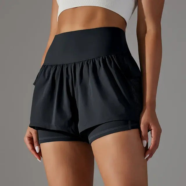 Skovae | Gym Sport Løbe Shorts til Damer med Høj Talje