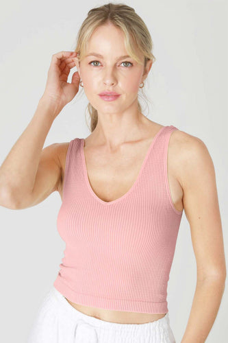 Stilla | Ribbede Bred Strop Seamless Tank