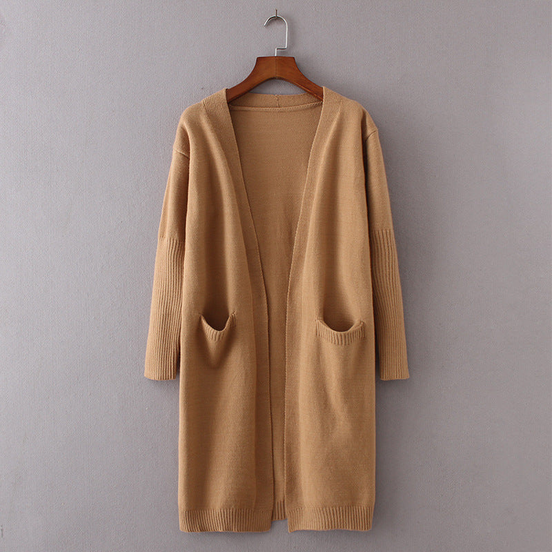 Kvindernes chunky strikket cardigan med praktiske lommer og afslappet snit Stilla