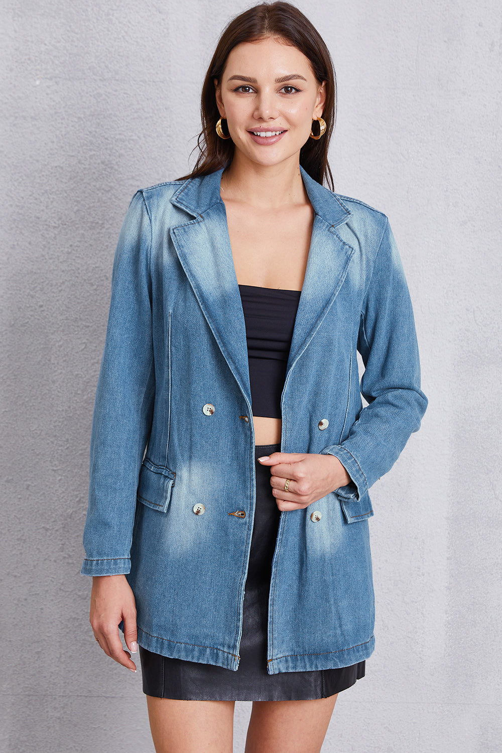 Stilla | Krave Vasket Denim Top