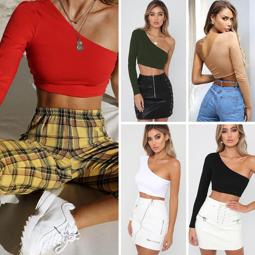 Dame Off-Shoulder Crop-Top Skovae
