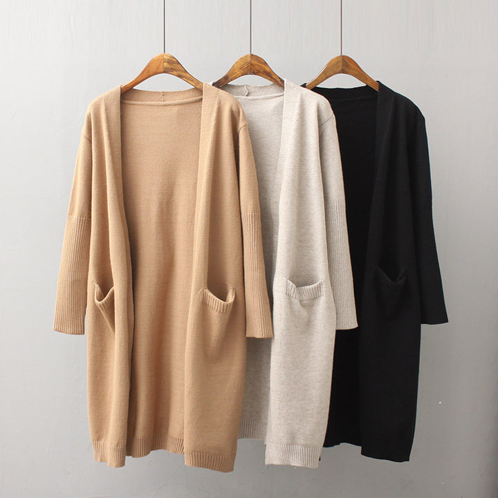 Kvindernes chunky strikket cardigan med praktiske lommer og afslappet snit Stilla