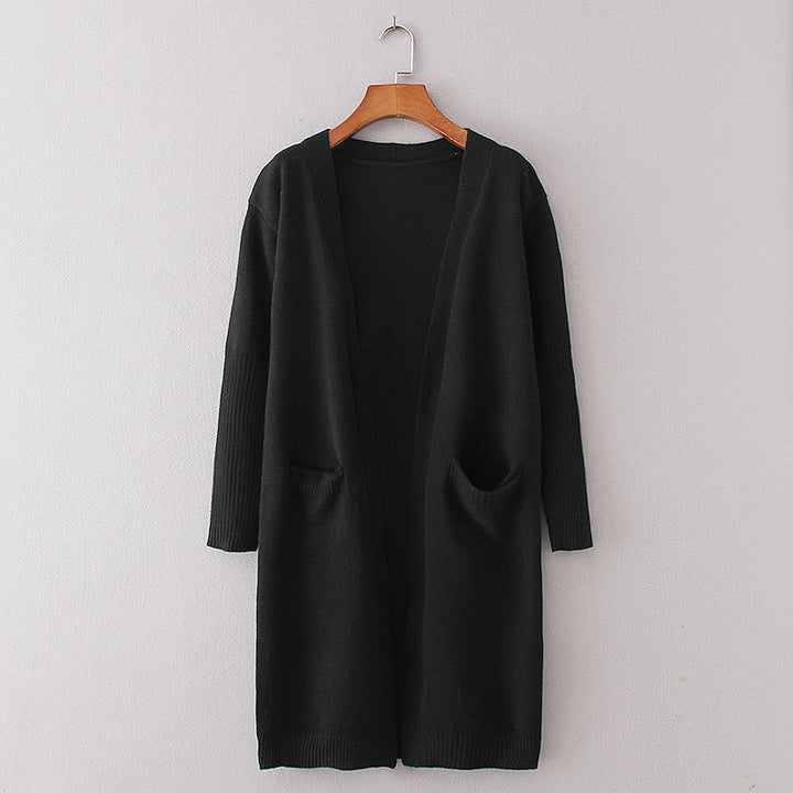 Kvindernes chunky strikket cardigan med praktiske lommer og afslappet snit Stilla