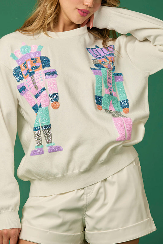 Stilla | JuleSoldat Pailletter Mode Casual Sweatshirt